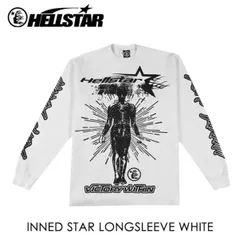 【DDオサマ着用色違い】【DD Osama着用色違い】【USラッパー着用】HELLSTAR   INNED STAR LONGSLEEVE ロンT 【入手困難】【S】【M】【ホワイト】