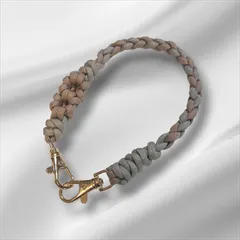 ハンドストラップ パラコード ホワイトグレー ピンクベージュ ハンドメイド シンプル 花 フラワー