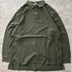 古着 ラルフローレン  POLO by Ralph Lauren 長袖 ポロシャツ メンズ 3XLT ビッグサイズ カーキ 鹿子