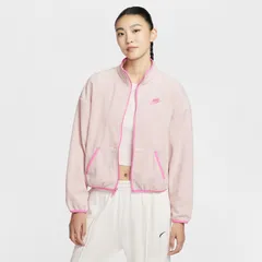 NIKE(ナイキ) ナイキ ウィメンズ NSW クラブ フリース LSE CZY トラック ジャケット スポーツスタイル ウェア スウェットシャツ HV2731、(667)シルトレッド