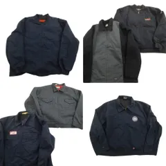 古着卸 まとめ売り ワーク ジャケット 6枚セット (メンズ 2XL /3XL /4XL ) ディッキーズ RED KAP 裏地キルティング 中古 古着 ND9381