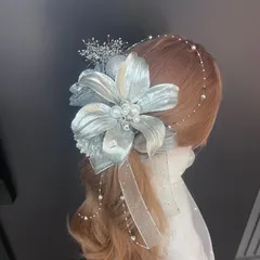 ha256 髪飾り 成人式　卒業式　袴　結婚式　着物　振袖　キラキラ　シルバー