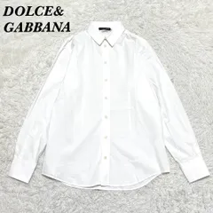 【美品】DOLCE&GABBANA DG刺繍長袖シャツ 15 3/4-40