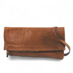 ブルネロクチネリ BRUNELLO CUCINELLI ショルダーバッグ クロスボディ 斜めがけ 折り返し ブラウン 茶系 レザー イタリア製のサムネイル