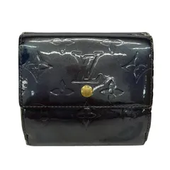 LOUIS VUITTON(ルイヴィトン) Wホック財布 モノグラムヴェルニ ポルトモネビエカルトクレディ M91350 アンディゴ レザー