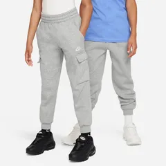 NIKE(ナイキ) ナイキ YTH NSW クラブ フリース カーゴ パンツ LBR マルチアスレ ウェア スウェットパンツ FD3012、(063)ダークグレーヘザー