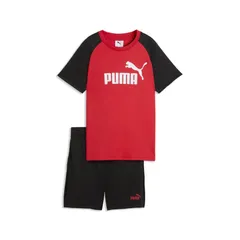 サイズ110cm、PUMA(プーマ) ESS NO.1 ロゴ ポリ Tシャツ and ショーツ セット B スポーツスタイル ウェア トレーニングシャツ 687868