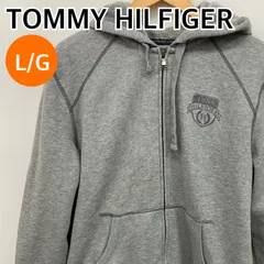 TOMMY HILFIGER トミーヒルフィガー トップス 長袖 フルジップフーディ パーカー グレー メンズ L/Gサイズ 【CT2623】