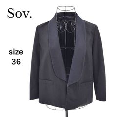完売品 Sov. ソブ ストレッチテーラードジャケット 超美品 ソブ ノーカラージャケット 36 S ストレッチ 紺 - メルカリ