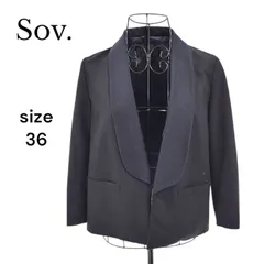 【美品】Sov. ソブ テーラードジャケット ブラック サイズ36 長袖 レディース