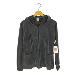 アディダス adidas パイピング ベロア ジップアップパーカー レディース import：M 