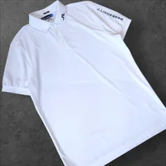 極美品 J.LINDEBERG GOLF マルチロゴ ポロシャツ ホワイト メンズ