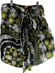  【美品】ChistianLacroixクリスチャンラクロア　ベアトップ　トップス　イエローホワイトブラック　レディース　36サイズ【Z1812】