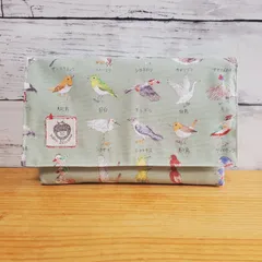 ハンドメイド 御朱印帳ケース マルチケース（鳥）手作りポーチ 新品