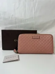 グッチ マイクロシマ ジッパー 長財布 (OS)