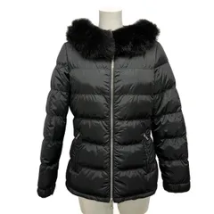 PRADA SPORT(プラダスポーツ) ダウンコート サイズ42 M レディース美品  - 黒 長袖/フォックス/冬 ダウン