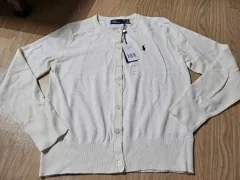 ポロラルフローレン アイボリー ピマカーディガン