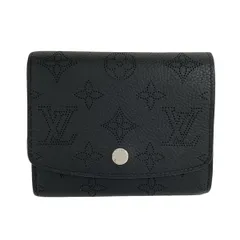 LOUIS VUITTON(ルイヴィトン) 2つ折り財布 マヒナ ポルトフォイユイリスコンパクト M62540 ノワール レザー、牛革
