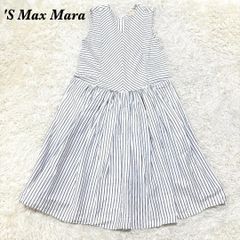美品】S'Max Mara タグ付き フレアワンピース L相当 シアサッカー S