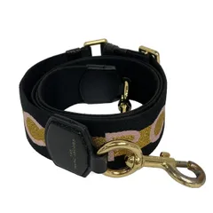 MARC JACOBS(マークジェイコブス) ショルダーストラップ - ダークネイビー×ライトピンク×ゴールド ラメ レザー