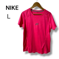 a2067　ナイキ ウィメンズ スウッシュラン 半袖 Tシャツ Lサイズ ピンク DRI-FIT