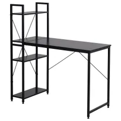 「新入荷」全新品 【オフィスチェア+パソコンデスク セット】パソコンデスク ラック付き 調整可能　デスク ワークデスク 木製 学習デスク