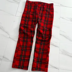 美品✨COMME des GARCONS HOMME PLUS コムデギャルソンオムプリュス AD2012 タータンチェック柄パンツ S レッド 赤