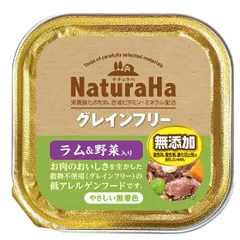（まとめ買い）サンライズ ナチュラハ グレインフリー ラム＆野菜入り 100g 犬用フード 【×24】