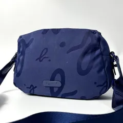 美品 agnes b voyage アニエスベー ボヤージュ ショルダーバッグ ナイロン ネイビー ロゴ