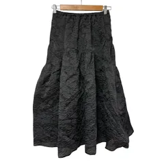  Mila Owen ミラオーウェン ふくれジャガード ティアード ボリュームスカート 0 (Sサイズ相当) CGRY (チャコールグレー) 09WFS241015【C463】