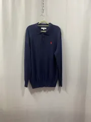 USポロ ネイビー 100%ウール KARA（カラ）ニット 長袖Tシャツ (105サイズ)