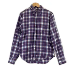 美品 JOURNAL STANDARD J.S HOMESTEAD ジャーナルスタンダードホームステッド チェック 秋冬 AW 長袖シャツ コットン パープル メンズ M【古着】【中古】【送料無料】のサムネイル