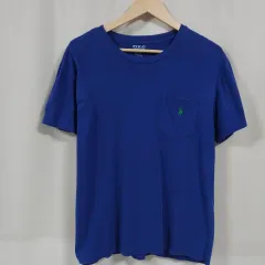 100) POLO ポロ 半袖Tシャツ ブルー
