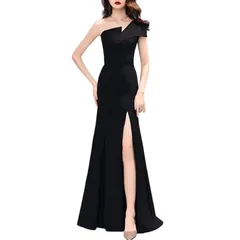 [BaiFuFen] ロング ドレス マーメイドドレス タイト 袖なし キャバ ドレス パーティードレス 同窓会 ドレス 着痩せ 演奏会 披露宴 結婚式