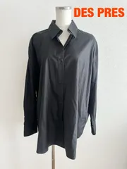 DES PRES　デプレ　スビンコットンオーバーサイズドシャツ　定価23,100円　日本製　36(M相当)　ブラック　綿100%　大人　シンプル　お出掛け　トゥモローランド　送料込み　6463310