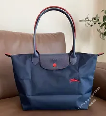 折り畳み LONGCHAMP トートバッグ ショルダーボディ ネイビー  S M Lサイズ