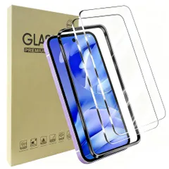 Anlowo Google Pixel 9A ガラスフィルム 2枚 自動吸着 気泡なし 9H硬度 指紋防止 高透過率 ガイド枠付き 簡単貼り付け 全面保護 耐衝撃 飛散防止 6.3インチ ピクセル 9a 対応保護フィルム 強化ガラス 液晶フィルム (Googl