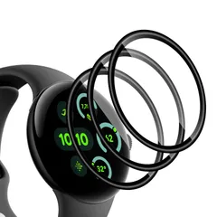 【3枚セット】For Google Pixel Watch 4 41mm フィルム PMMA素材 salywin グーグル ピクセルウォッチ 4 41mm 対応 保護フィルム 3D曲面 全面保護 高感度タッチ 高透過率 耐衝撃 自動吸着 指紋防止 気泡レス