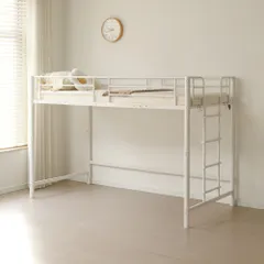 「8月5日再入荷予定」「新入荷」全新品 【高さ140cm】ロフトベッド パイプベッド シングル 耐荷重150kg システムベッド ロータイプ ミドルタイプ 収納 大人 一人暮らし スチールのサムネイル