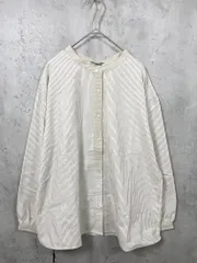 Samansa Mos2 サマンサモスモス クレリックデザイン ストライプ柄 ブラウス シャツ sizeF/ベージュ ■■ レディース