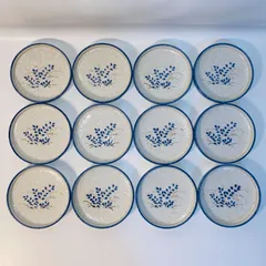 中皿 青々 12客セット 丸皿 浅皿 和柄 花柄 食器 送料込み フォロー割 クーポンご利用可能 お値引き交渉可能 一点限り