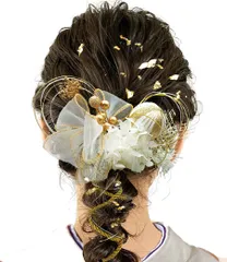 [JZOON] 髪飾り 6色展開 ドライフラワー 髪飾り 組紐 赤 ヘアアクセサリー 成人式 水引 ヘッドパーツ アジサイ 振袖 着物 卒業式 七五三 浴衣 袴 結婚式 かすみ草 カスミソウ 和装 手作り リボン 網 和玉 H5200