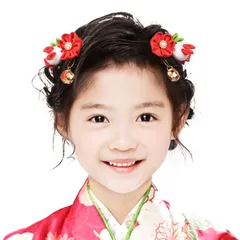 [OTAKUMARKET] 髪飾り 七五三 三歳 袴 ヘア髪飾り 和風 着物 和装 卒業式 つまみ細工 浴衣 花 振袖 キッズ 子供 こども 女の子 和装小物 結婚式 子供用髪飾り 和風アクセサリー (赤)