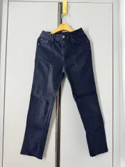 ダークブルー レディース ブーツカット デニム ズボン