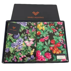 【新品未使用】MARIO VALENTINO マリオヴァレンティノ タオルセット フェイスタオル2枚セット 花柄 ボタニカル 総柄 マルチカラーのサムネイル