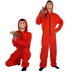 [Dtekeac] ペーパーハウス コスプレ マスク付 つなぎ服 ハロウィン 仮装 身長120~180㎝ 大人と子供兼用/男女共用 ハロウィン イベント コスチューム 舞台演出服 学園祭 文化祭 クリスマス仮装 コスチューム (L)