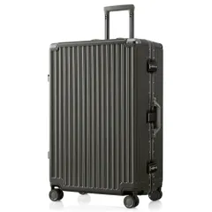 「数量限定セール」 スーツケース 全新品 Lサイズ キャリーケース キャリーバッグ TSAロック フック式底足 防水ポケット 軽量 おしゃれ フレームタイプ ダイヤル式 L サイズ 静音 8～14日 大型 suitcase 1年保証付きのサムネイル