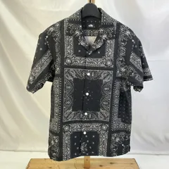 01w-4943 ザ・ノースフェイス THE NORTH FACE   ショートスリーブクライミングサマーシャツ  開襟シャツ  半袖シャツ バンダナRブラック  サイズS  中国製  メンズ   ポリエステル  NR21931  【中古品】