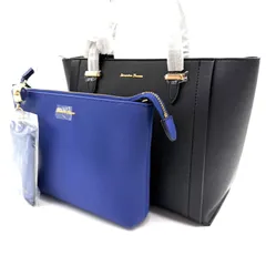 ✨新品✨Samantha Thavasa サマンサタバサ ブラックトートバッグ＆ポーチセット ブラック ブルー ゴールド金具