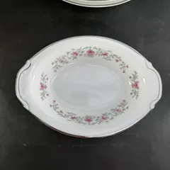 昭和レトロ　喫茶店のカレー皿　5枚セット　新品・未使用　花柄　MARUYO